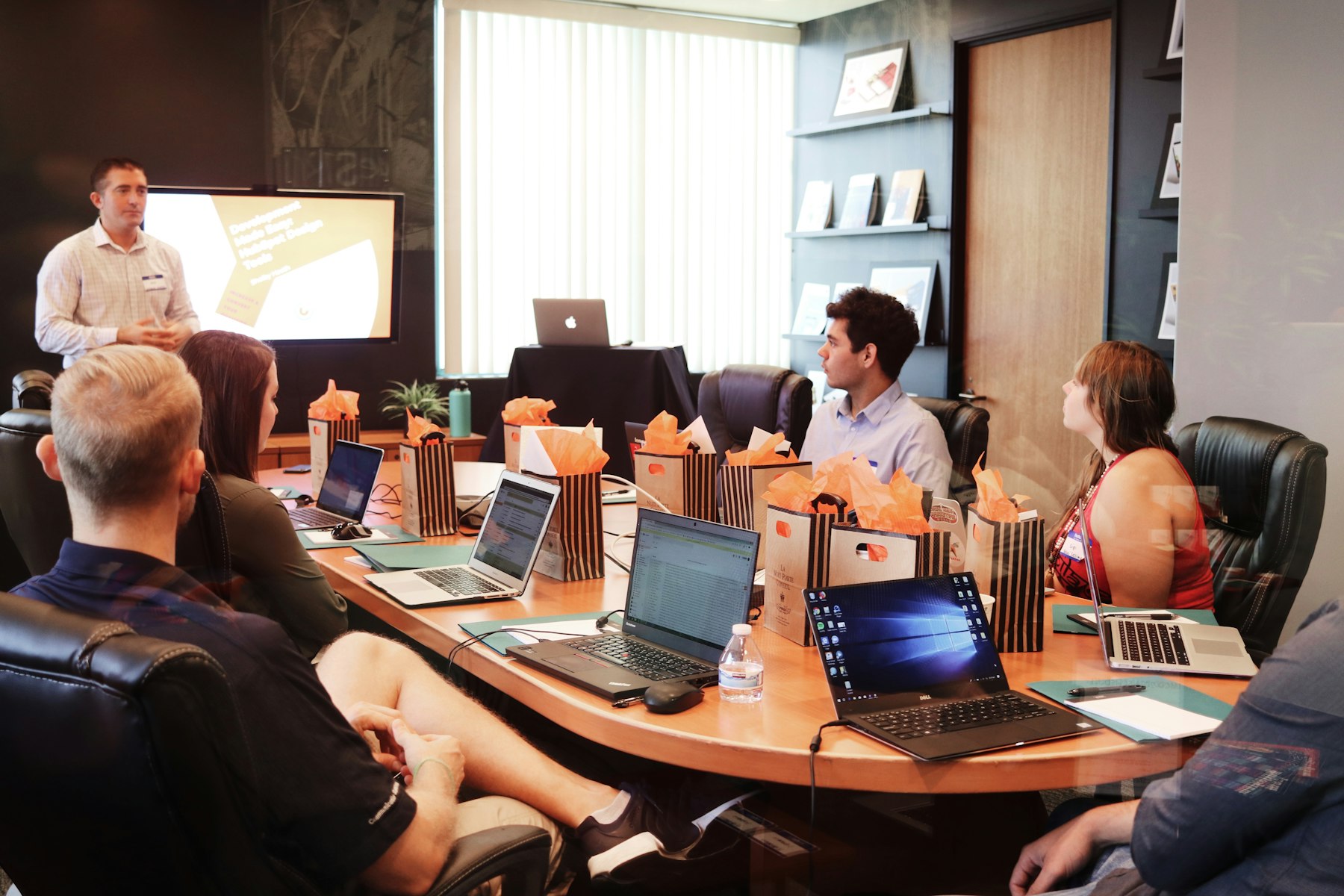 Finance professionals working with financial reports